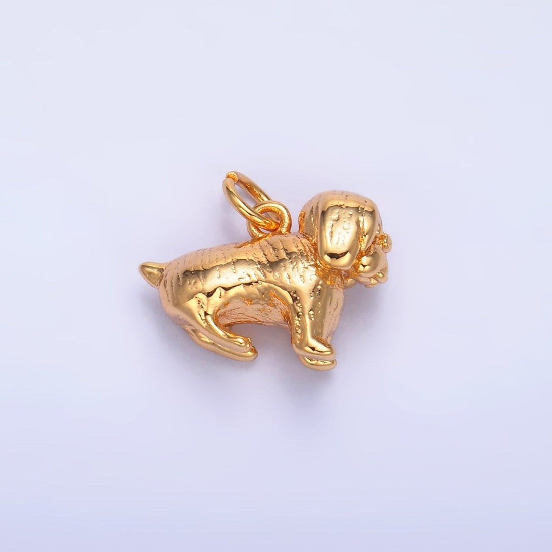 24K Gold Filled Pug Pit Bull Pet Dog 3D Multidimensional Charm | W390