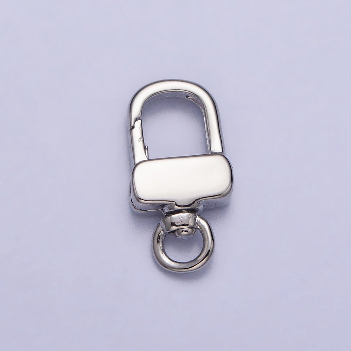 24K Gold Filled Push Gate Triggerless Rectangular Swivel Closure Supply in Gold &amp; Silver | Z-113 Z-114