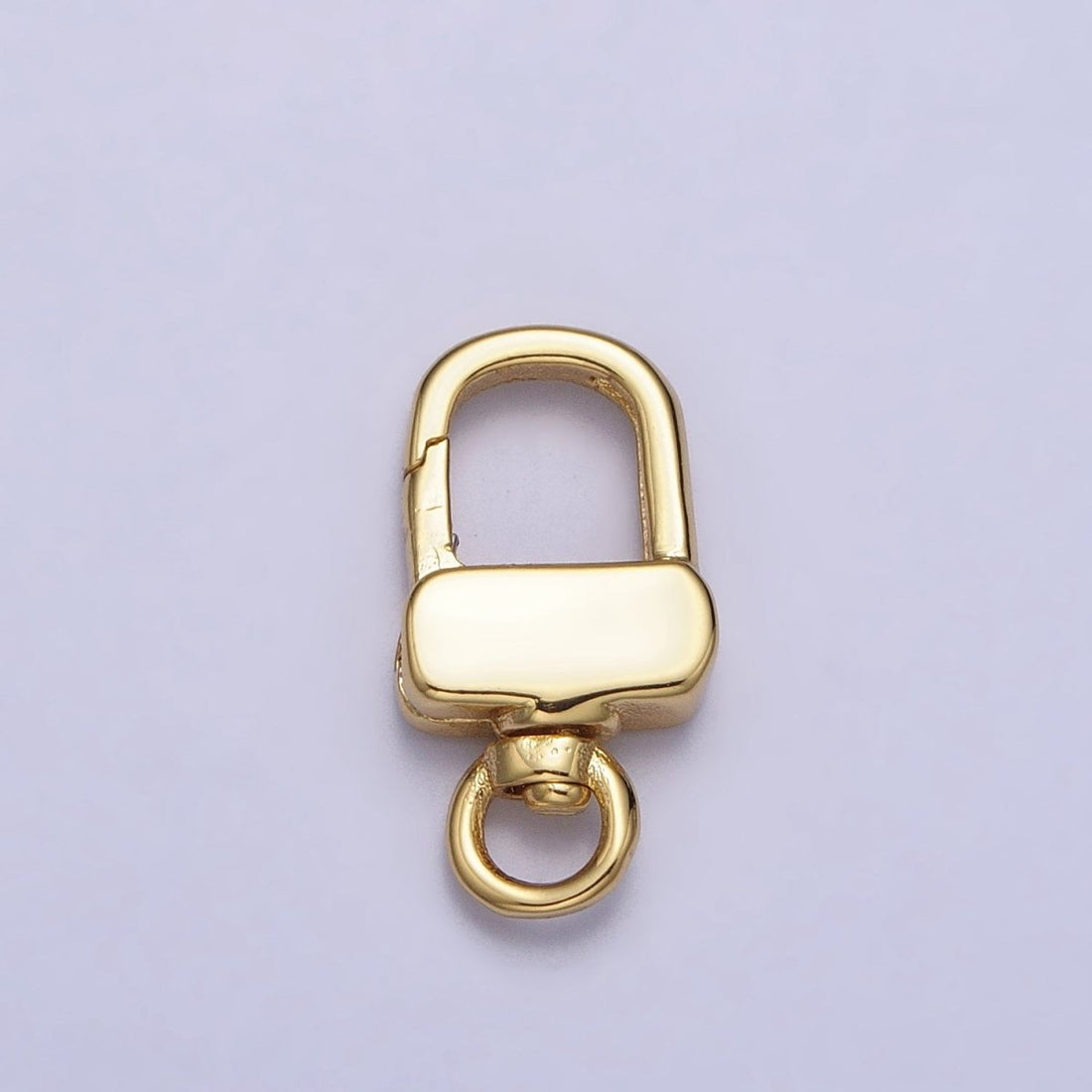 24K Gold Filled Push Gate Triggerless Rectangular Swivel Closure Supply in Gold &amp; Silver | Z-113 Z-114