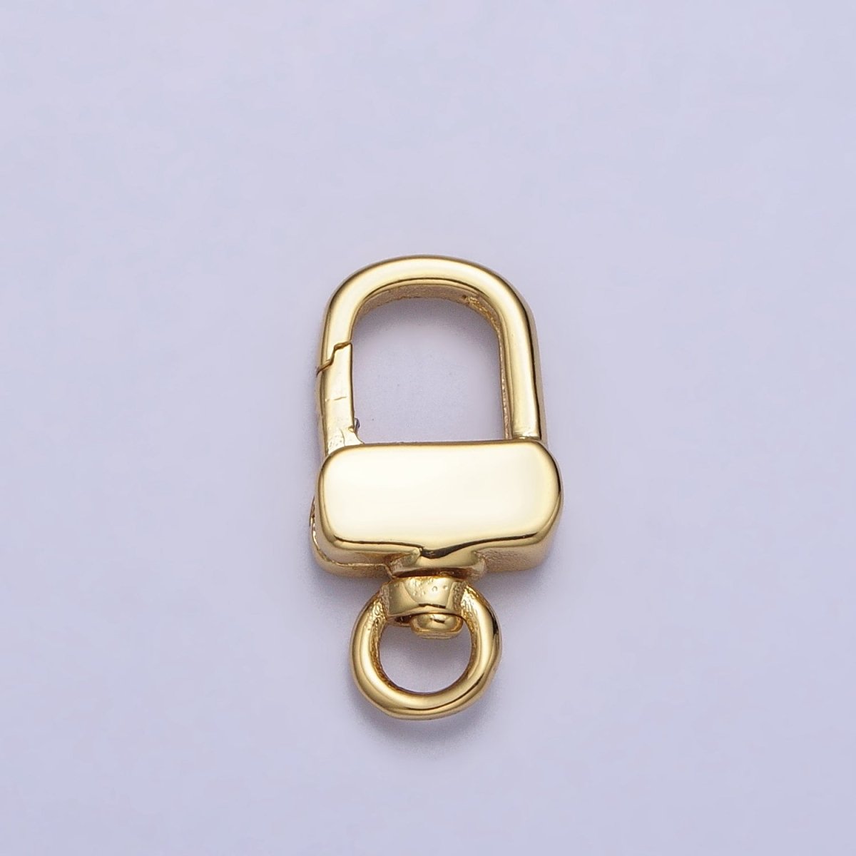 24K Gold Filled Push Gate Triggerless Rectangular Swivel Closure Supply in Gold &amp; Silver | Z-113 Z-114