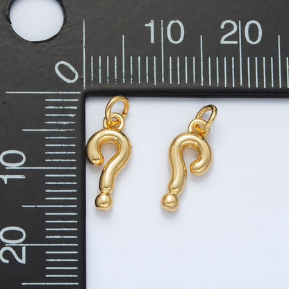 24K Gold Filled "?" Question Mark Minimalist Charm | AC168