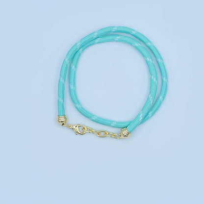 24K Gold Filled Red, Pink, Blue, Green, Beige, Teal Summer Cord Chain Necklace | WA-3061 ~ WA-3066