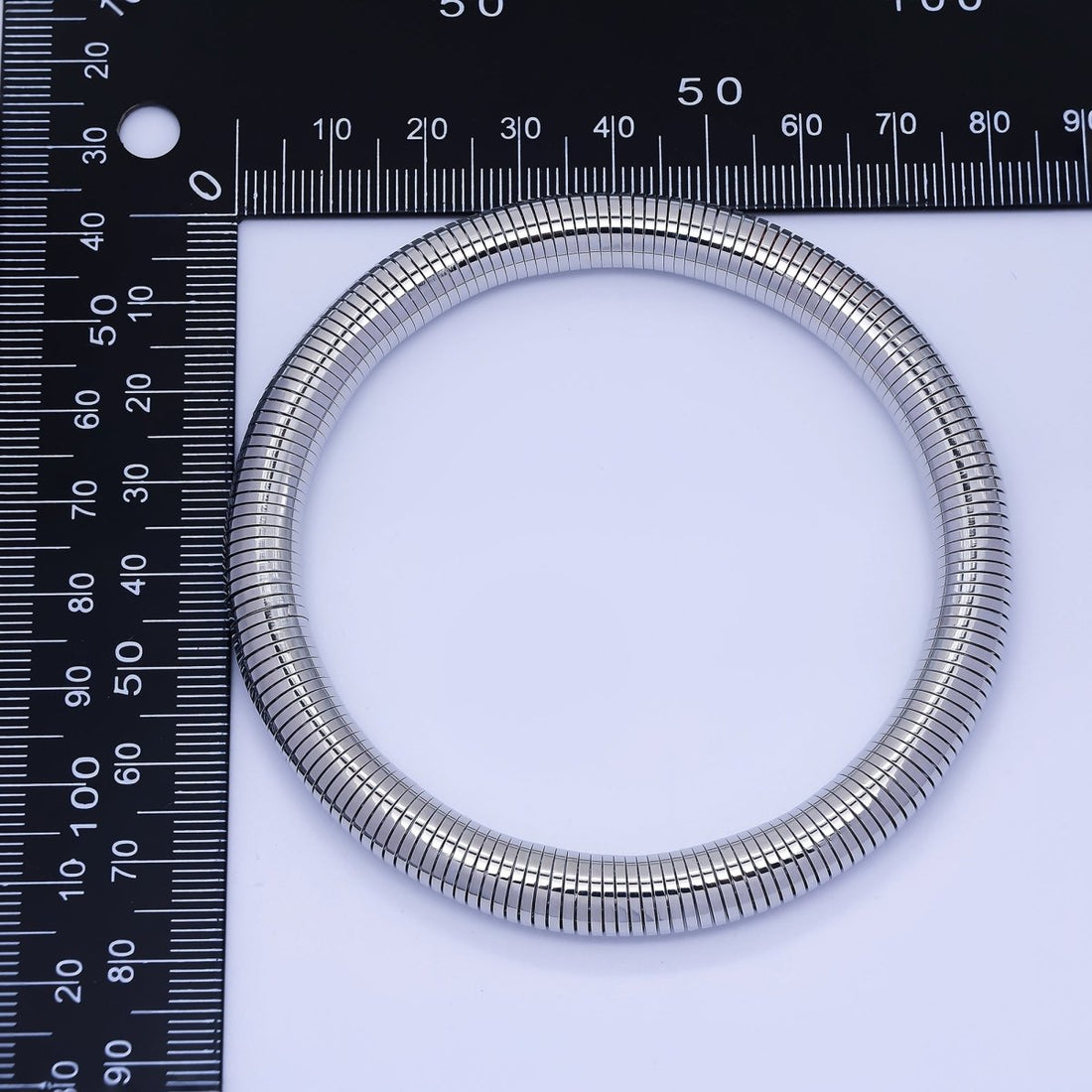 24K Gold Filled Ribbed Twisted Rope Flexi Coil Bangle Bracelet in Gold &amp; Silver |  WA-3896