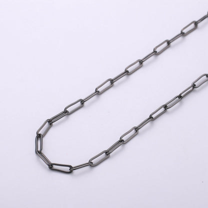 24K Gold Filled Rolo Cable Chain by Yard, Gold Filled Cable Rolo Chain, Wholesale Bulk Roll Chain for DIY Jewelry, Thickness 0.5mm, PAPER CLIP Chain | ROLL-005, ROLL-034, ROLL-049