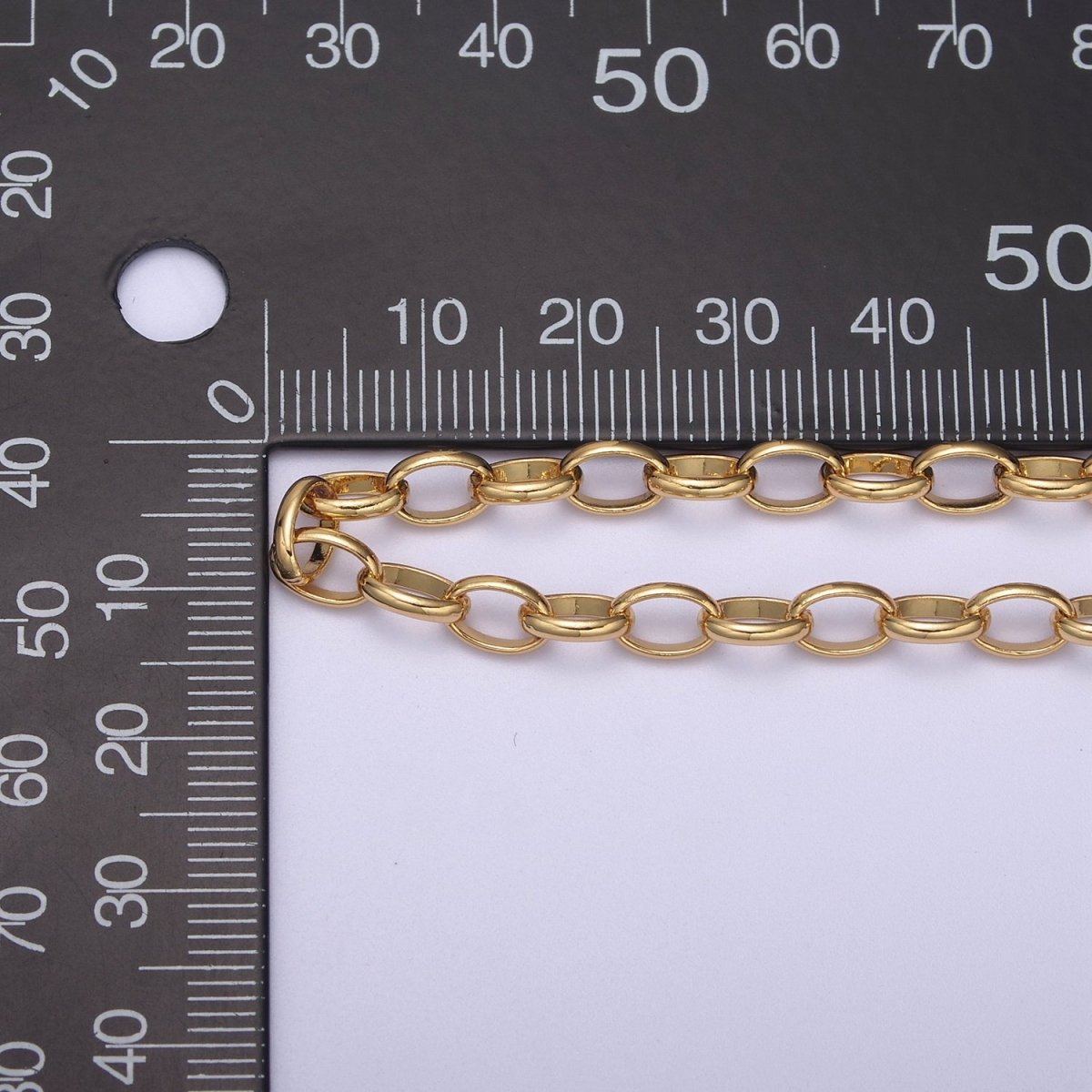 24K Gold Filled ROLO Cable Chain, Unfinished 7X5mm Oval Cable Chain in Gold &amp; Silver, Unfinished Chain For Jewelry Making | ROLL-662, ROLL-663 Clearance Pricing