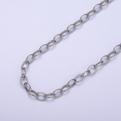 24K Gold Filled ROLO Cable Chain, Unfinished 7X5mm Oval Cable Chain in Gold &amp; Silver, Unfinished Chain For Jewelry Making | ROLL-662, ROLL-663 Clearance Pricing