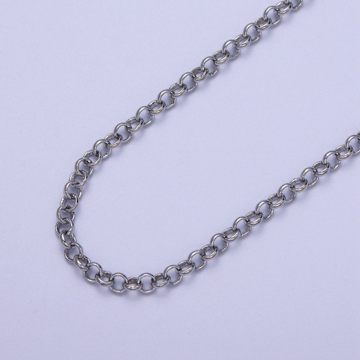 24K Gold Filled Round 3.5mm Rolo Gold, Silver Unfinished Chain | ROLL-966, ROLL-967 Clearance Pricing
