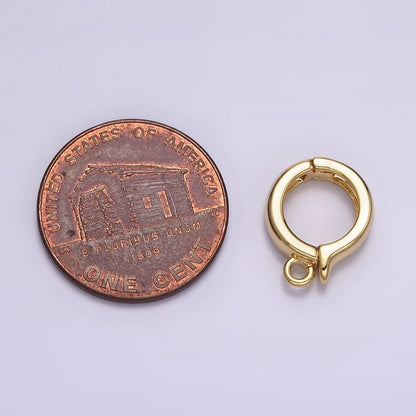 24K Gold Filled Round Open Loop Interchangeable Charm Holder Jewelry Supply in Gold &amp; Silver | Z-921 Z-922