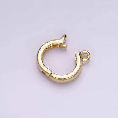 24K Gold Filled Round Open Loop Interchangeable Charm Holder Jewelry Supply in Gold &amp; Silver | Z-921 Z-922
