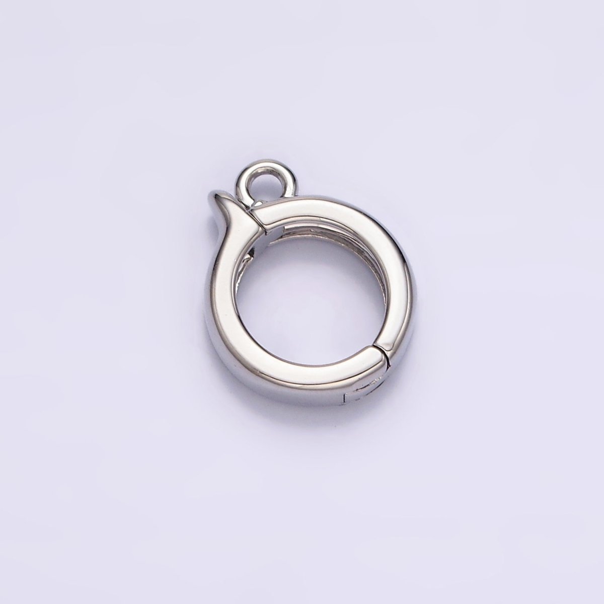 24K Gold Filled Round Open Loop Interchangeable Charm Holder Jewelry Supply in Gold &amp; Silver | Z-921 Z-922