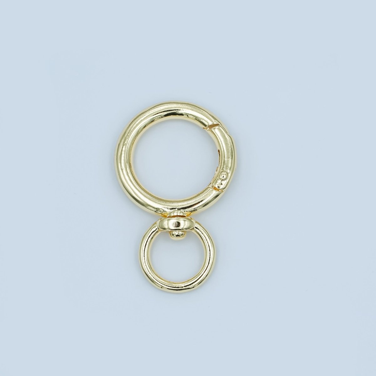 24K Gold Filled Round Push Gate Swivel Bag Charm Finding | Z1143