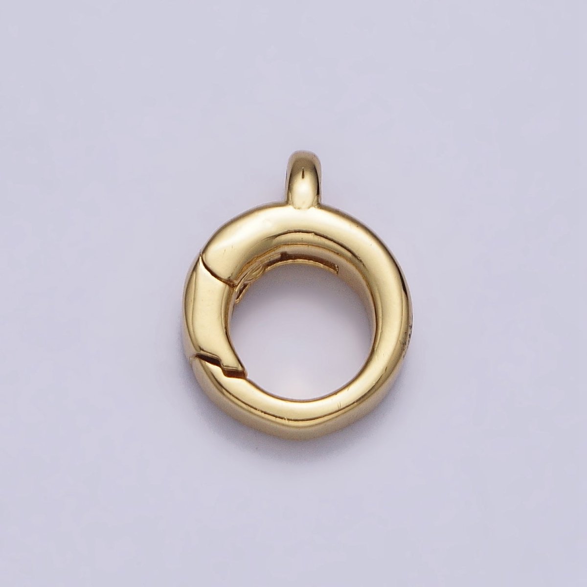 24K Gold Filled Round Push Triggerless Clasps Jewelry Closure Supply in Gold &amp; Silver | Z-131 Z-132