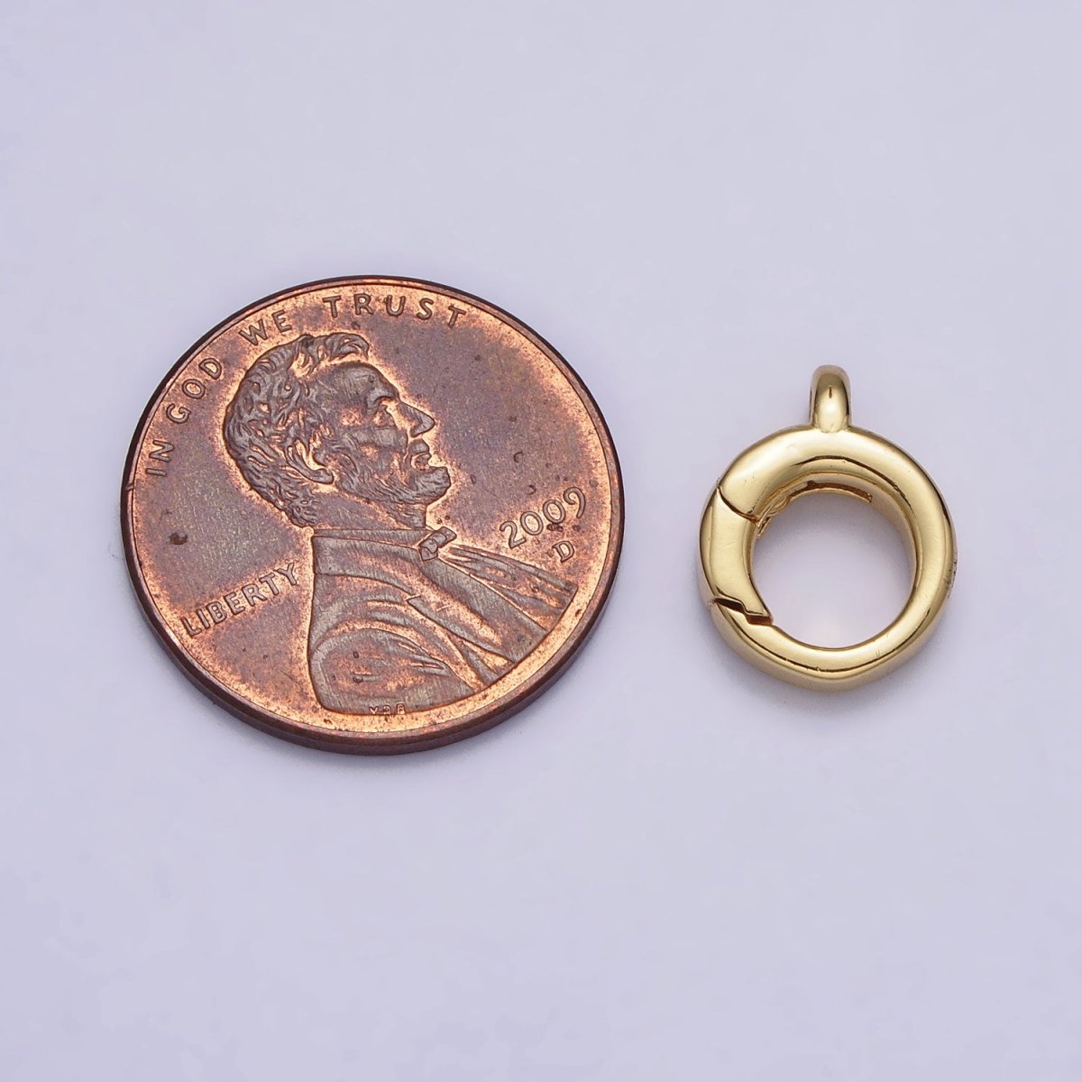 24K Gold Filled Round Push Triggerless Clasps Jewelry Closure Supply in Gold &amp; Silver | Z-131 Z-132