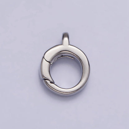 24K Gold Filled Round Push Triggerless Clasps Jewelry Closure Supply in Gold &amp; Silver | Z-131 Z-132