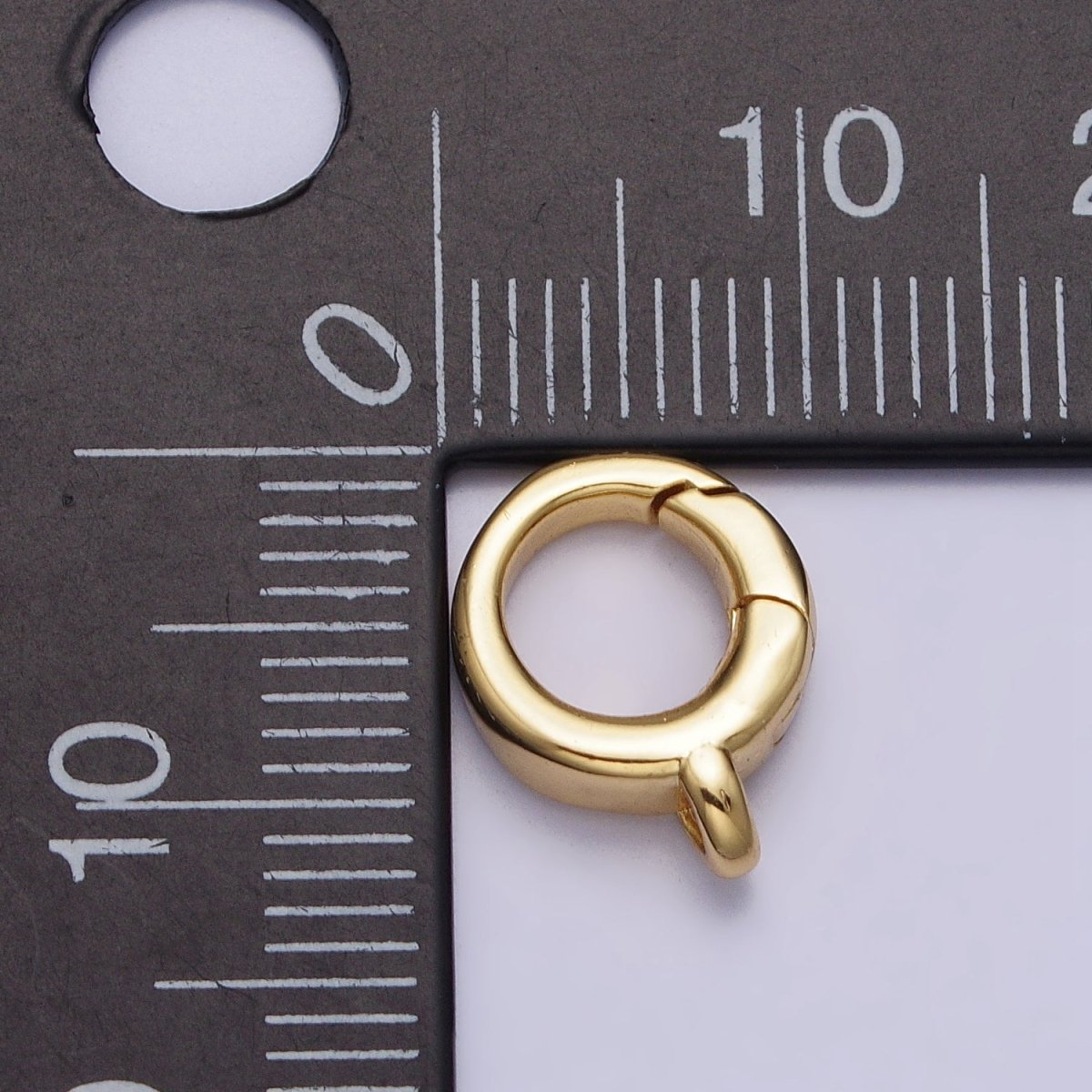 24K Gold Filled Round Push Triggerless Clasps Jewelry Closure Supply in Gold &amp; Silver | Z-131 Z-132
