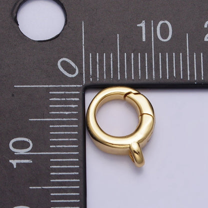 24K Gold Filled Round Push Triggerless Clasps Jewelry Closure Supply in Gold &amp; Silver | Z-131 Z-132