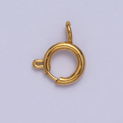 24K Gold Filled Round Spring Ring Closure Clasps For DIY Jewelry Making  L-892-L-899 L-905