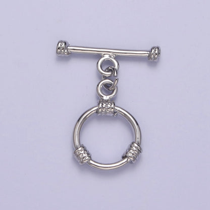 24k Gold Filled Round Toggle Clasp, Jewelry Clasp OT Clasp Findings L-693 L-694 L-695
