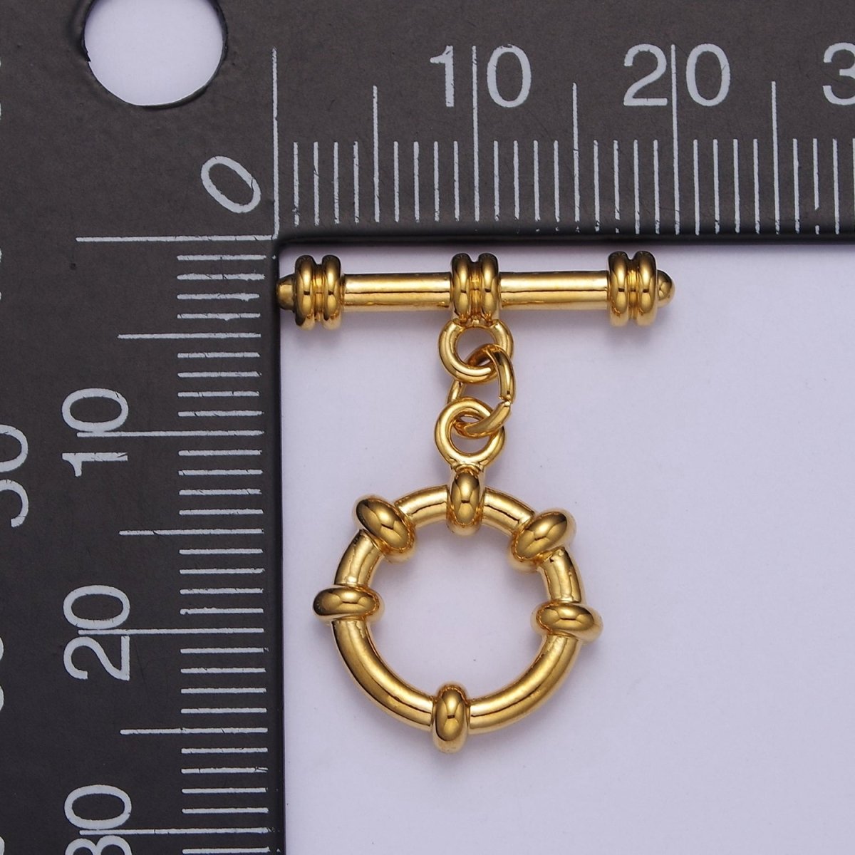 24k Gold Filled Round Toggle Clasp, Jewelry Clasp Sailor OT Clasp Findings L-690 L-691 L-692