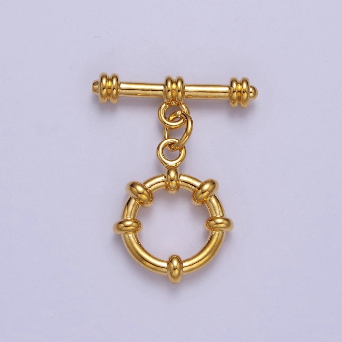 24k Gold Filled Round Toggle Clasp, Jewelry Clasp Sailor OT Clasp Findings L-690 L-691 L-692