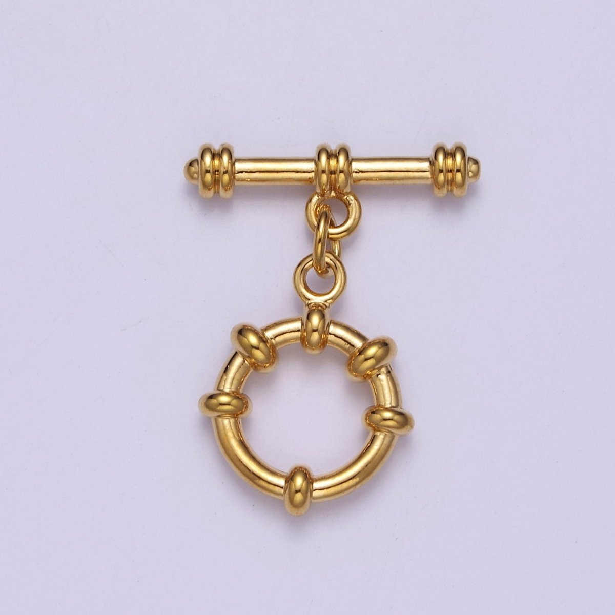 24k Gold Filled Round Toggle Clasp, Jewelry Clasp Sailor OT Clasp Findings L-690 L-691 L-692
