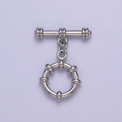 24k Gold Filled Round Toggle Clasp, Jewelry Clasp Sailor OT Clasp Findings L-690 L-691 L-692