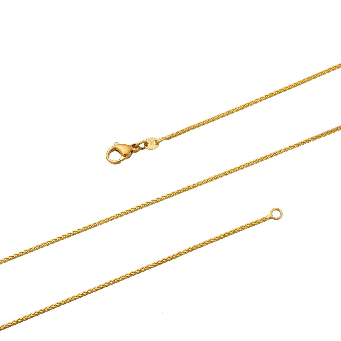 24k Gold Filled Round Wheat Chain Necklace 20 inch 1.2mm Thickness Delicate Gold Chain Jewelry Making Ready To Wear Chain For Woman