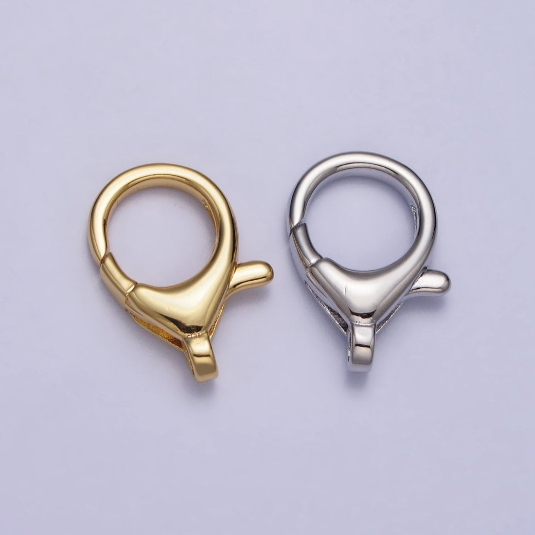 24K Gold Filled Rounded Oval 20mm Lobster Clasps Jewelry Closure in Gold &amp; Silver | Z-111 Z-112