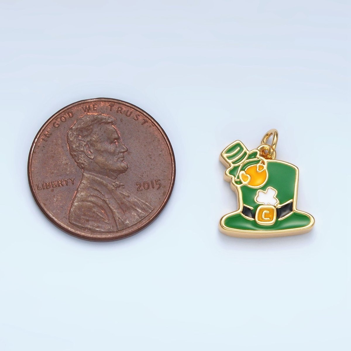 24K Gold Filled 12.5mm Saint Patrick&