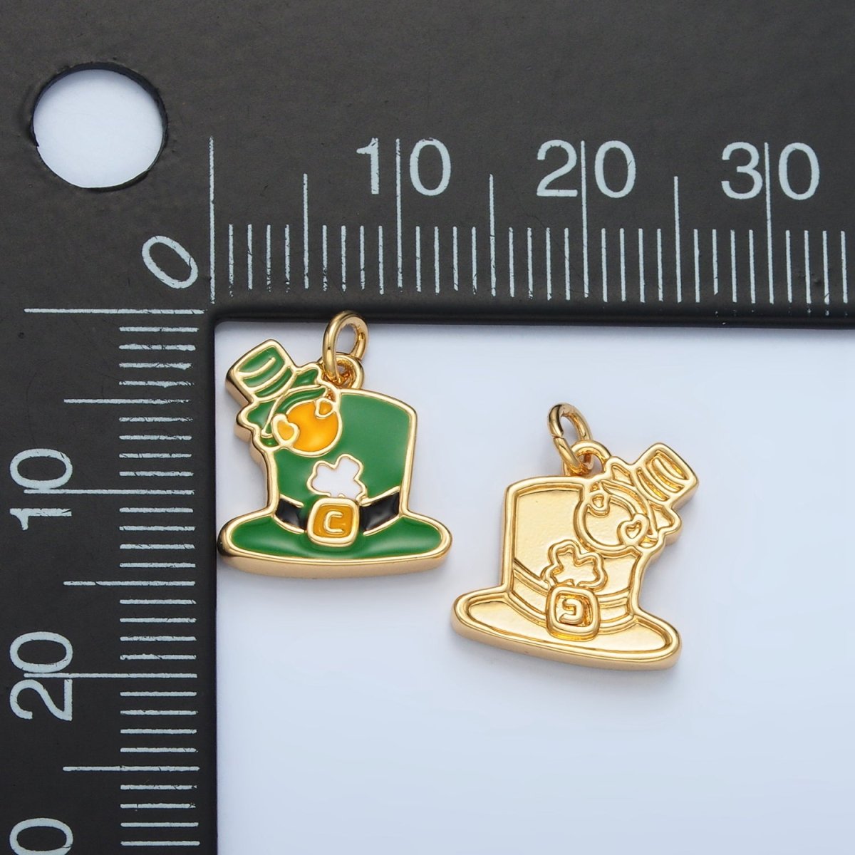 24K Gold Filled 12.5mm Saint Patrick&
