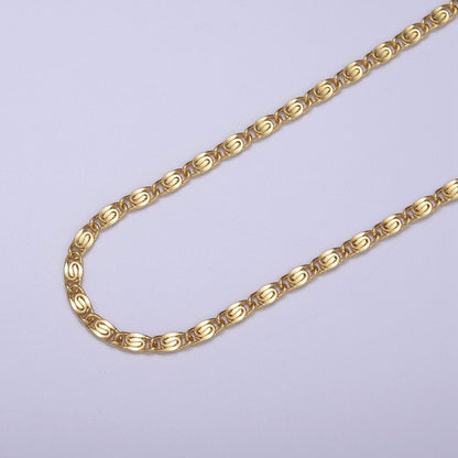 24K Gold Filled Scroll Chain, 3.5mm Width Unfinished Chain in Gold &amp; Silver For Jewelry Making Wholesale Craft Supply | ROLL-682, ROLL-683 Clearance Pricing
