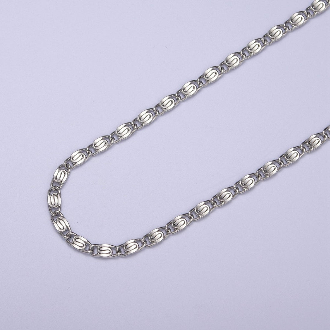 24K Gold Filled Scroll Chain, 3.5mm Width Unfinished Chain in Gold &amp; Silver For Jewelry Making Wholesale Craft Supply | ROLL-682, ROLL-683 Clearance Pricing