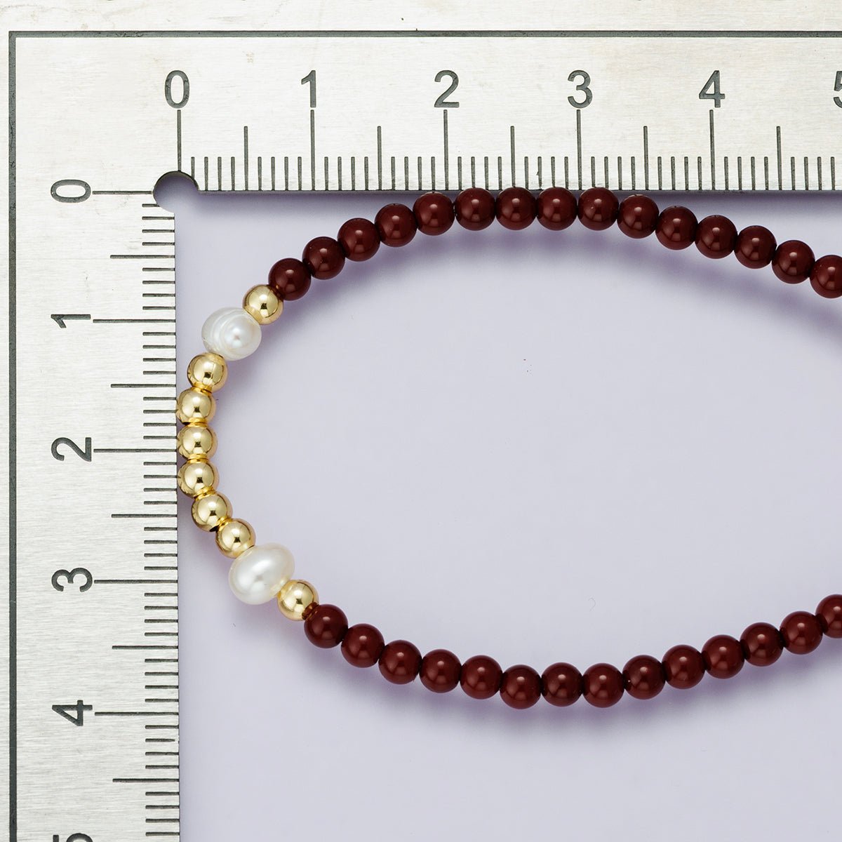 24K Gold Filled Shell Pearl Carnelian Ball Gemstone Paperclip Chain Half 18 Inch Necklace w. Extender | WA-04214