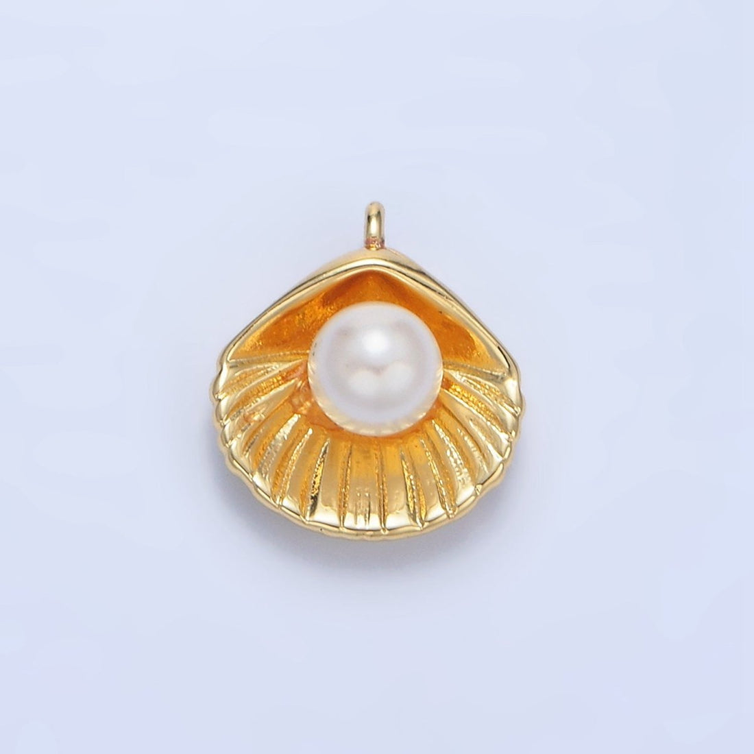 24K Gold Filled Shell Pearl Clam Sea Shell Pendant | X865