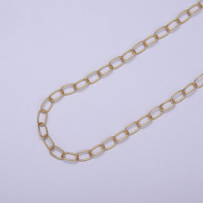 24K Gold Filled Silver Unfinished CABLE Chain, 4mm Width, Wholesale Chain For Jewelry Making | ROLL-617, ROLL-618 Clearance Pricing