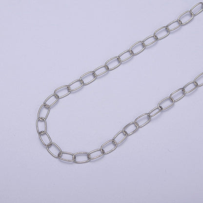 24K Gold Filled Silver Unfinished CABLE Chain, 4mm Width, Wholesale Chain For Jewelry Making | ROLL-617, ROLL-618 Clearance Pricing