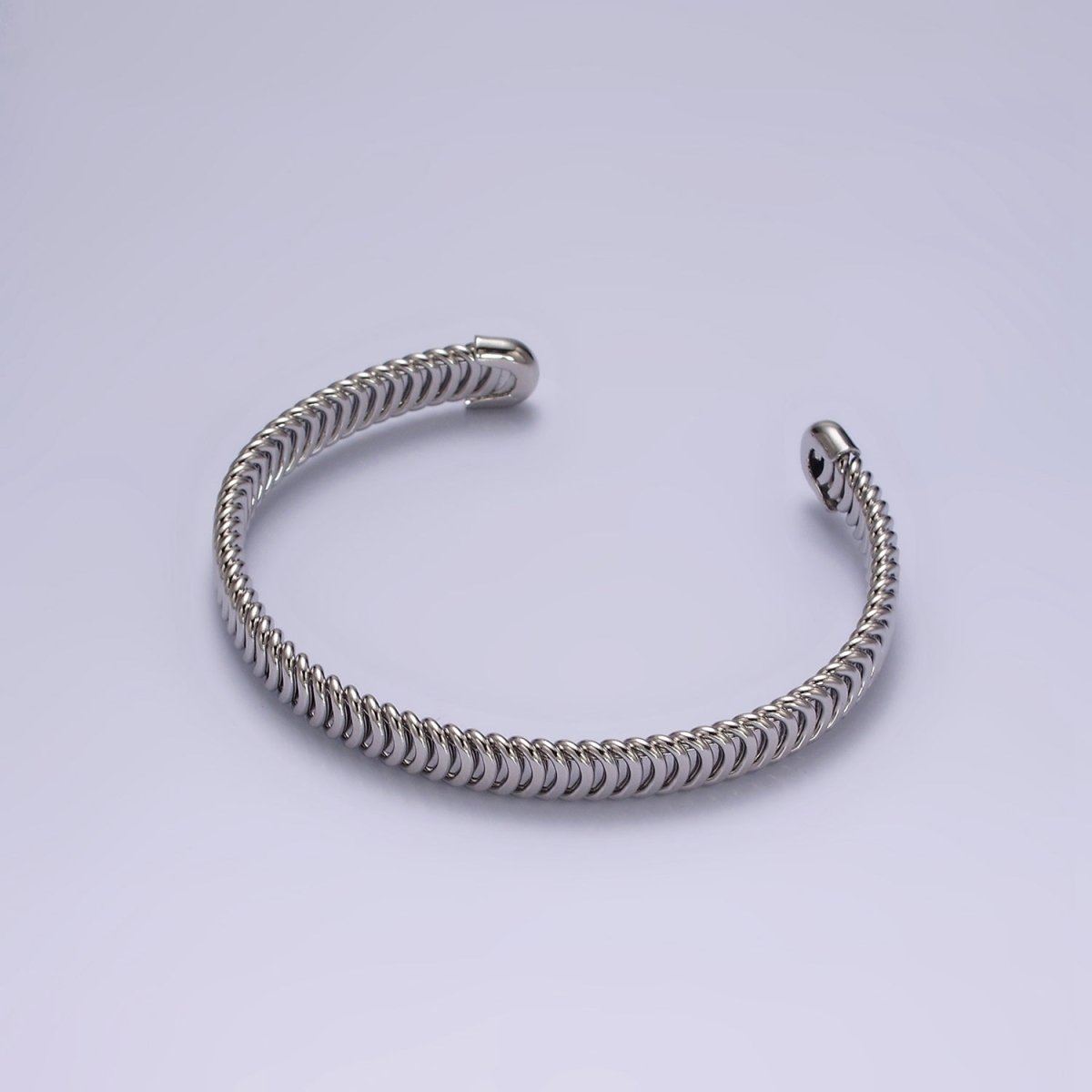 24K Gold Filled Snake Pattern Textured Cuff Bangle Bracelet in Silver &amp; Gold | WA-1914 WA-1915 Clearance Pricing