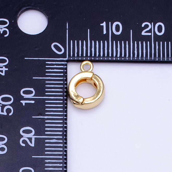 24K Gold Filled Snap Interchangeable Charm Holder Jewelry Making Supply in Gold &amp; Silver | Z-916 Z-917