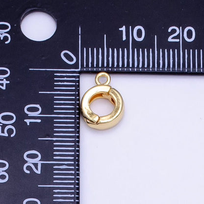 24K Gold Filled Snap Interchangeable Charm Holder Jewelry Making Supply in Gold &amp; Silver | Z-916 Z-917