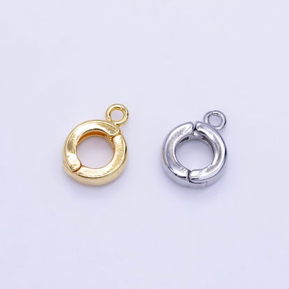 24K Gold Filled Snap Interchangeable Charm Holder Jewelry Making Supply in Gold &amp; Silver | Z-916 Z-917