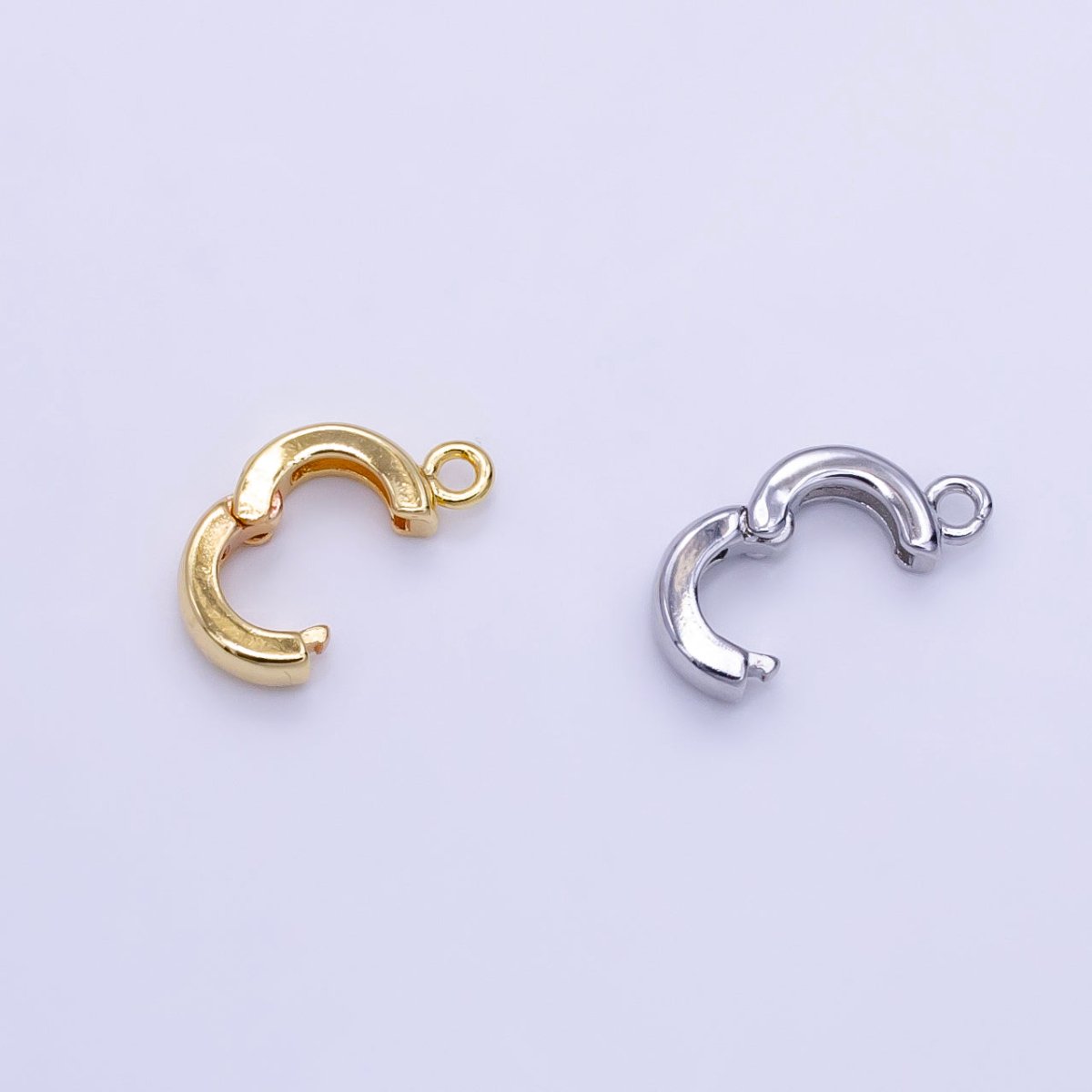 24K Gold Filled Snap Interchangeable Charm Holder Jewelry Making Supply in Gold &amp; Silver | Z-916 Z-917