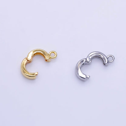 24K Gold Filled Snap Interchangeable Charm Holder Jewelry Making Supply in Gold &amp; Silver | Z-916 Z-917