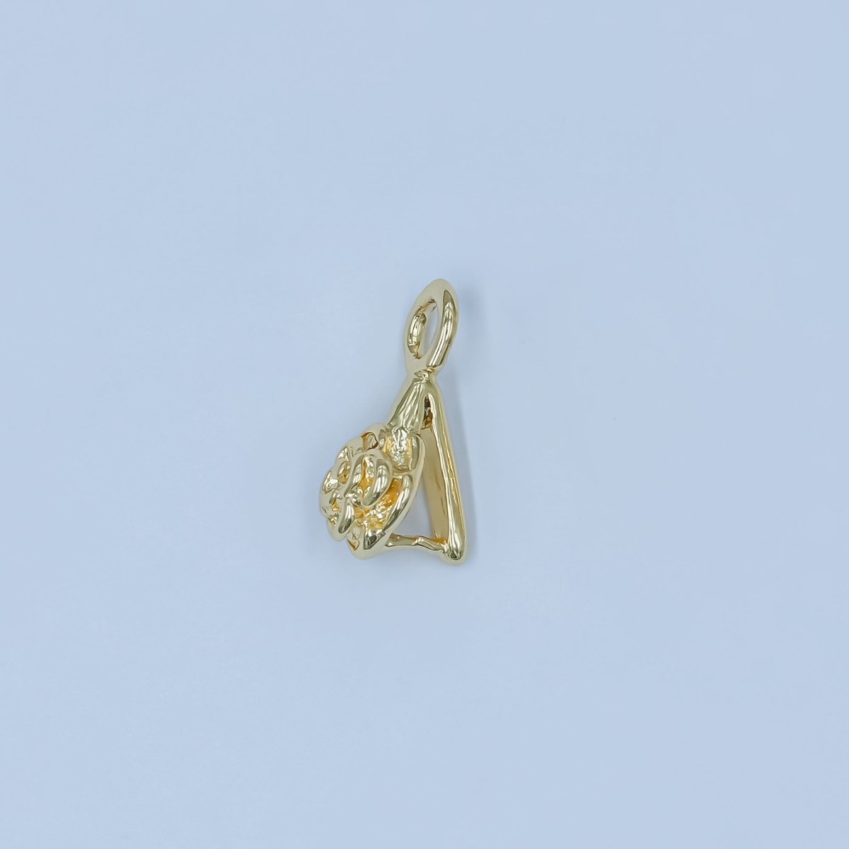 24K Gold Filled Snap Rose Flower Bail Finding | Z1125
