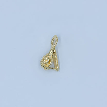 24K Gold Filled Snap Rose Flower Bail Finding | Z1125