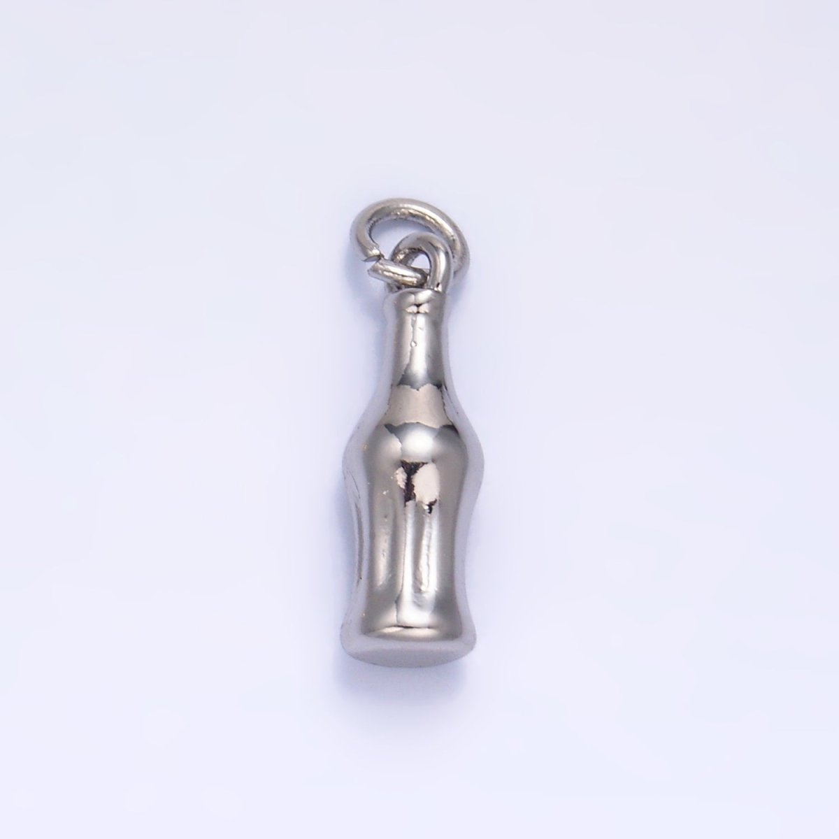 24K Gold Filled 14.5mm Soda Bottle Drink 3D Multidimensional Charm in Gold &amp; Silver | W222
