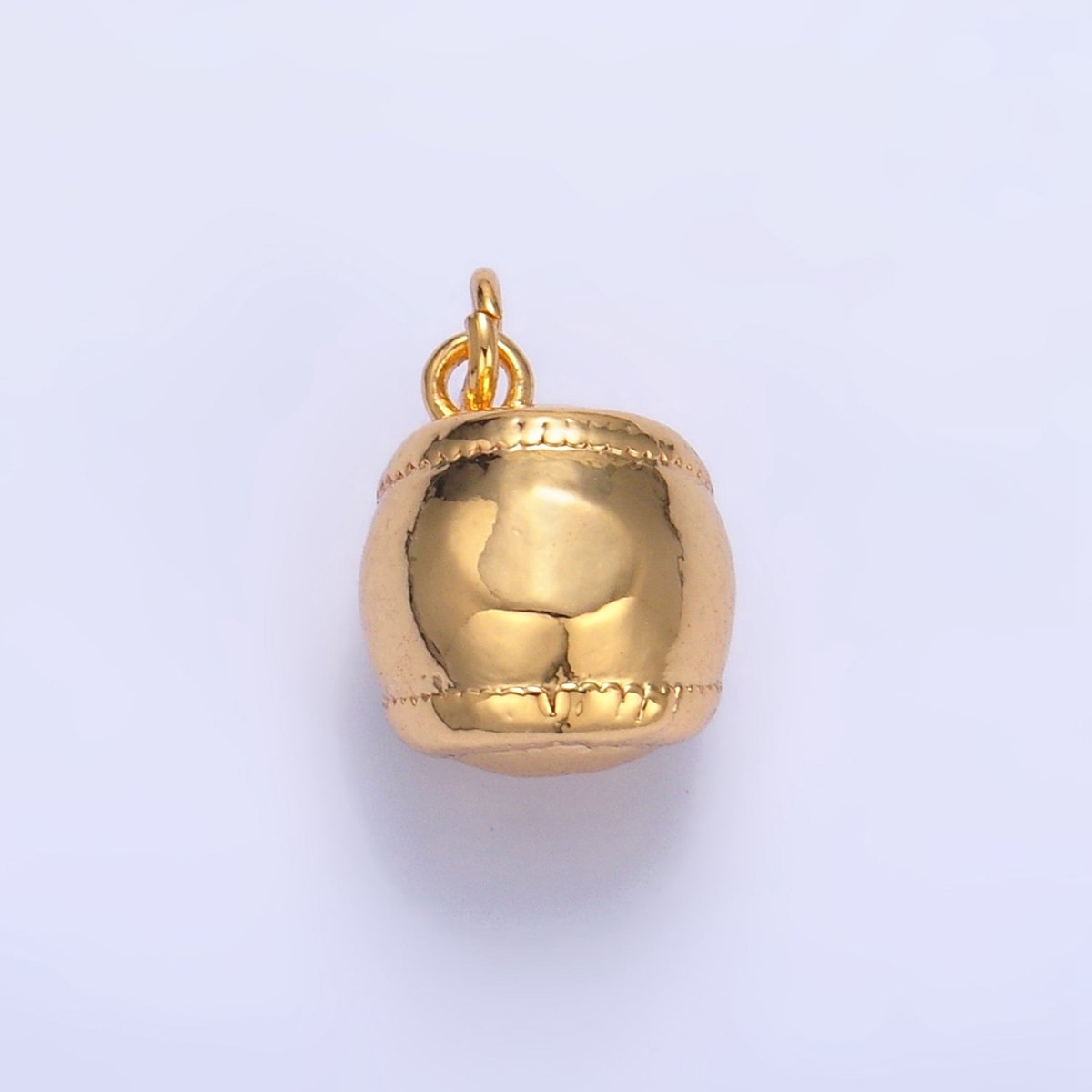 24K Gold Filled Softball Baseball Sports Multidimensional Charm in Gold &amp; Silver | W066