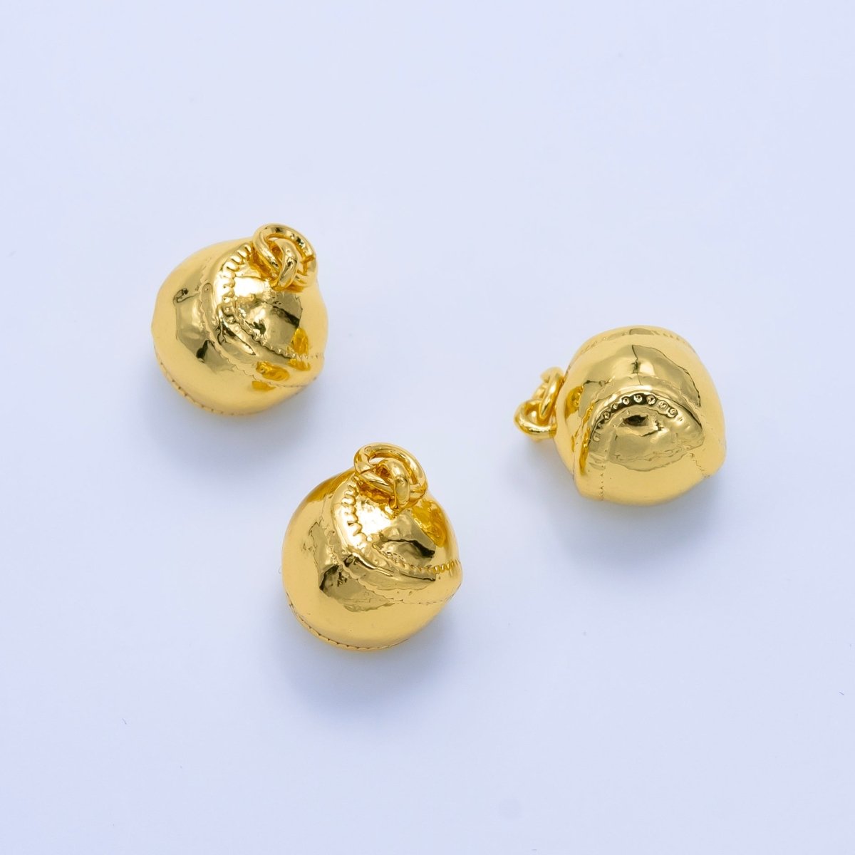 24K Gold Filled Softball Baseball Sports Multidimensional Charm in Gold &amp; Silver | W066