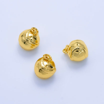 24K Gold Filled Softball Baseball Sports Multidimensional Charm in Gold &amp; Silver | W066
