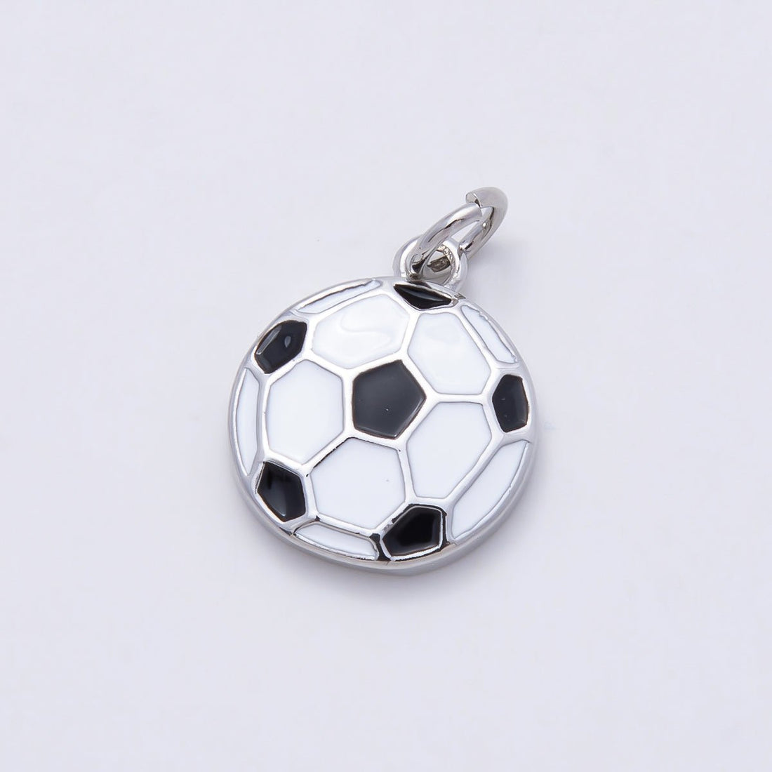 24K Gold Filled Sports Soccer Football Enamel Charm | W049