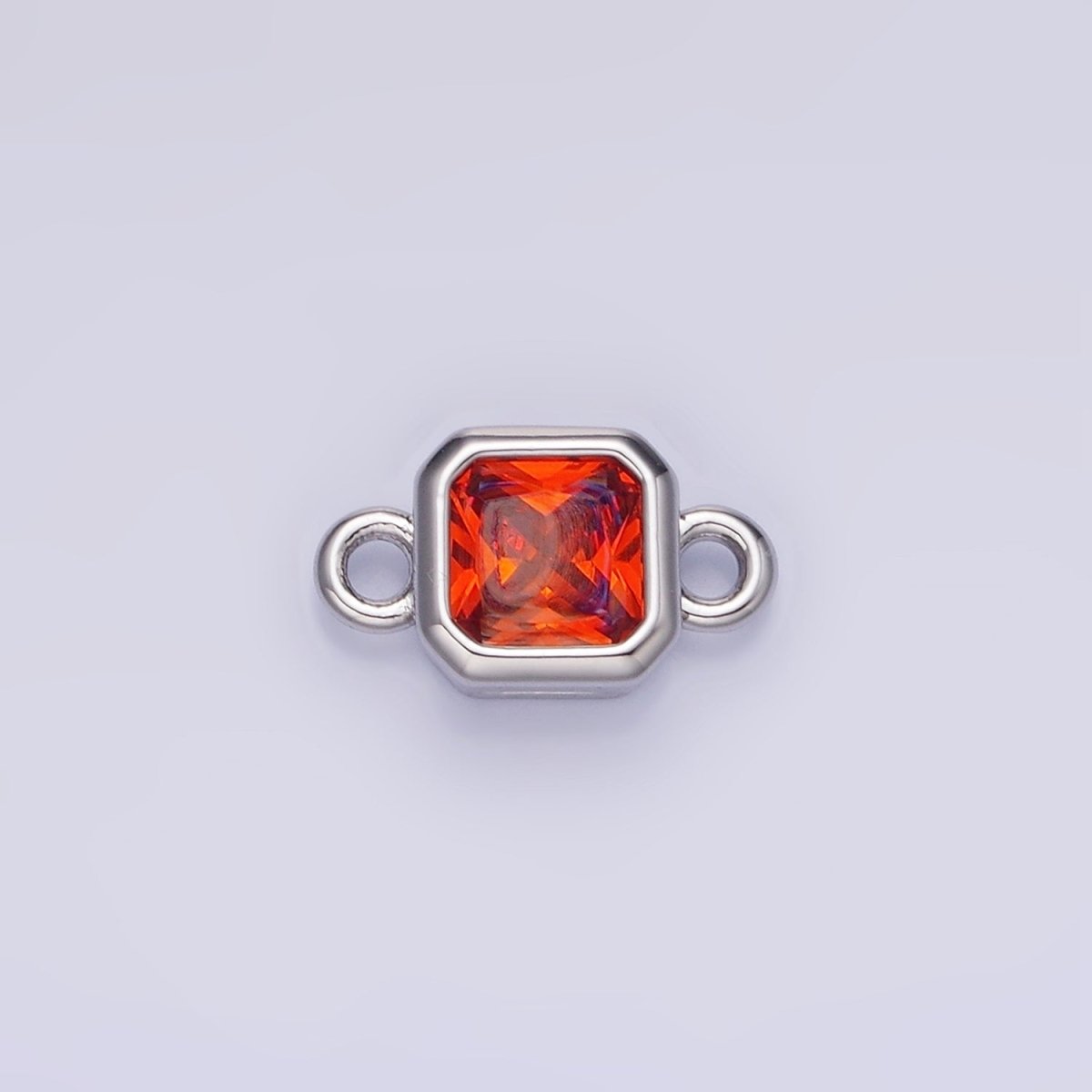 24K Gold Filled Square CZ Edged Bezel Connector in Gold &amp; Silver | G472 - G483
